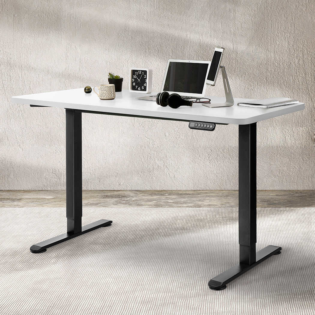 Levede Motorised Standing Desk Adjustable 140cm White 1000x 1MM