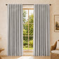 Marlow Blackout Curtains Thermal Linen Look Blockout Drapes 2 Panels Grey