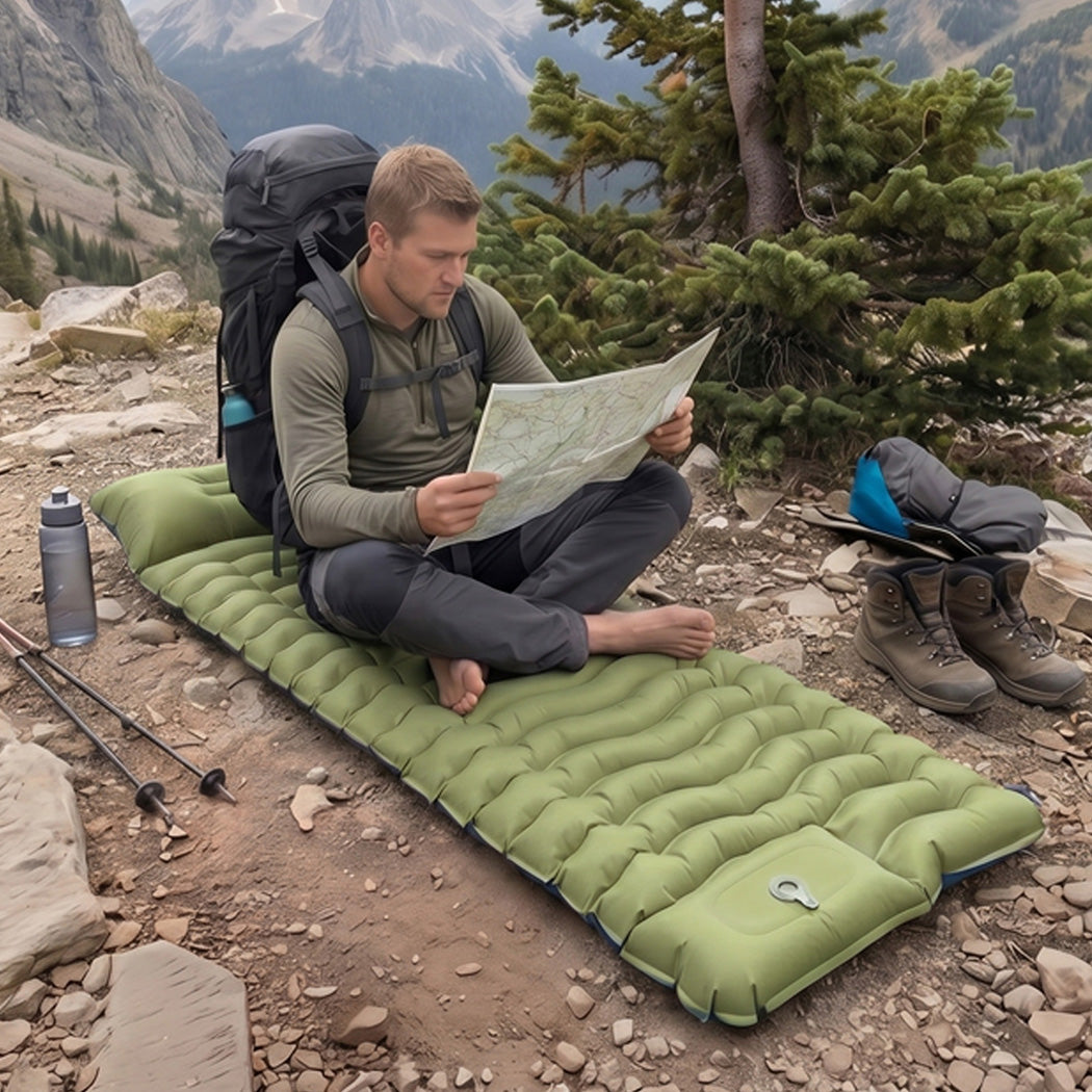 Mountview Camping Sleeping Pad Ultralight Inflatable Mattress Bed Pillow Hiking