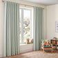 Marlow Blackout Curtains 2 Panels Thermal Linen Look Blockout Drapes Green