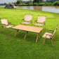 Levede Folding Camping Table Chair Set Oak