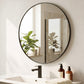 Yezi 60cm Wall Vanity Mirror Round Decorative Bathroom HD Glass Anti-explosion