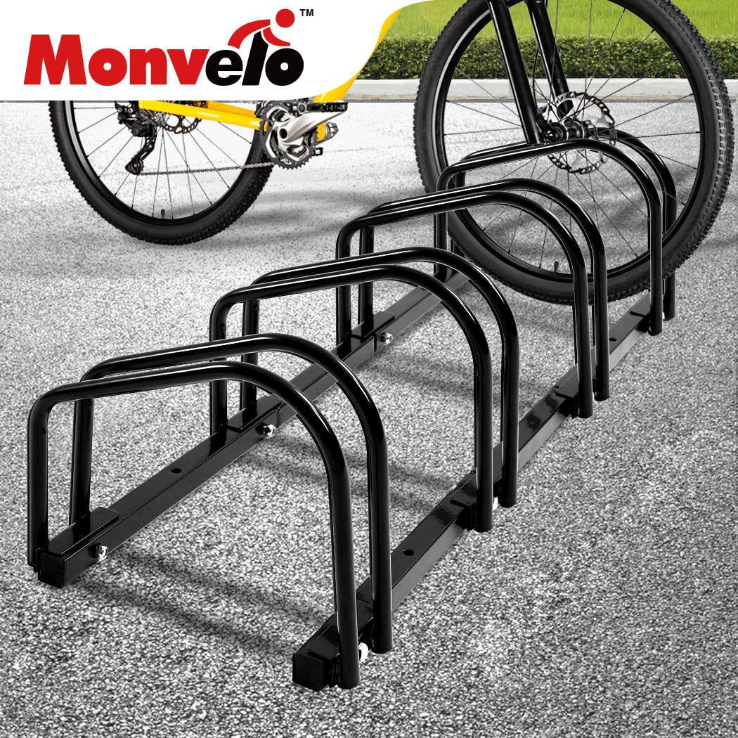 4 Bikes Stand Bicycle Bike Rack Floor