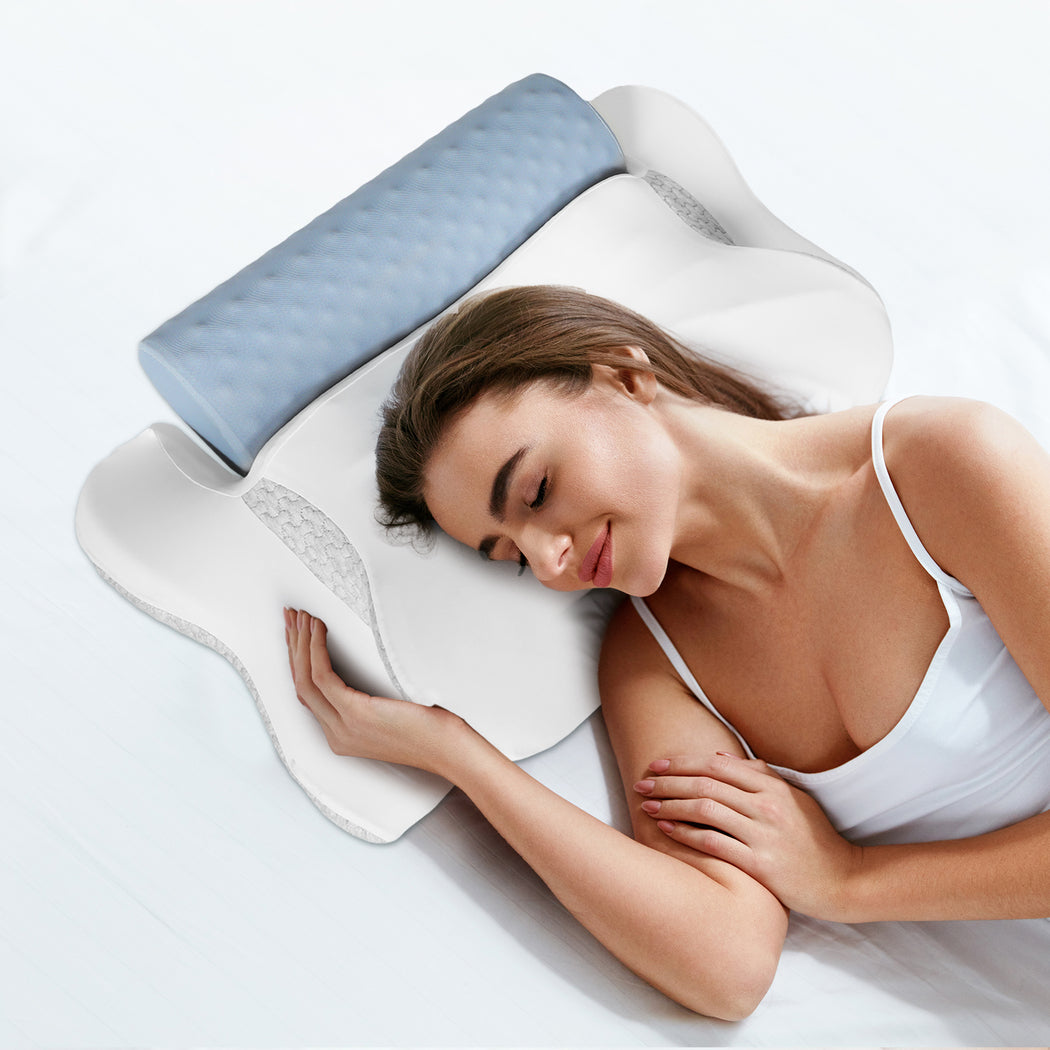 Dreamz Cervical Pillow Memory Foam Cooling Neck Support Pillow Neck Pain Relief