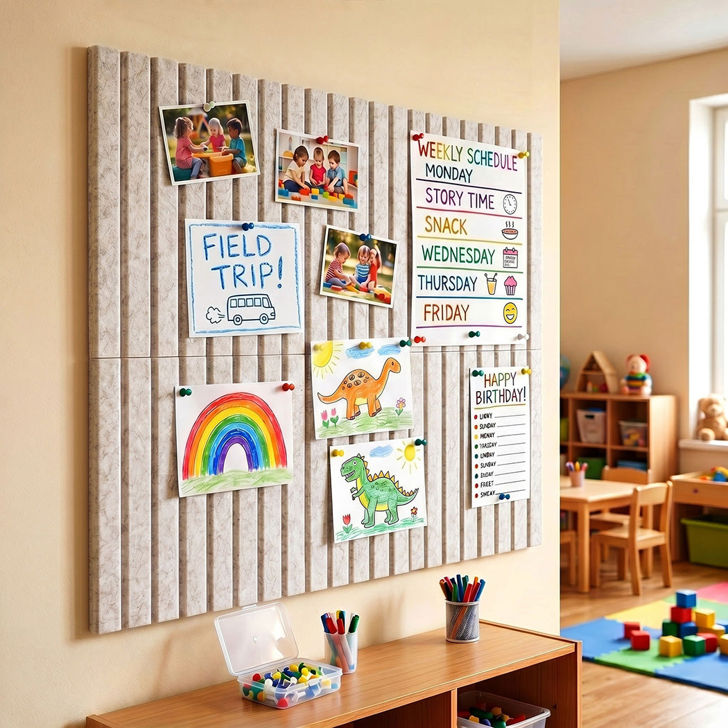 Levede Cork Boards Alternative 12Pcs 30cmx30cm Felt Bulletin Board Tiles Coustic