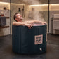Levede Bathtub Portable Foldable 320L 80 x 80cm Soaking Bath for Home Green