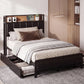 Levede Single Bed Frame PU Mattress Base Storage Drawer Headboard USB Charge