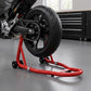 Monvelo Motorcycle Stand Heavy Duty 500KG Carbon Steel Lift Adjustable Fork Red
