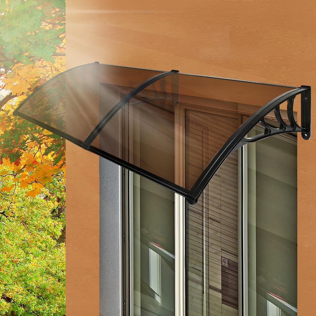Mountview Window Door Awning Outdoor 1M X 2.4M Brown 1x2.4M