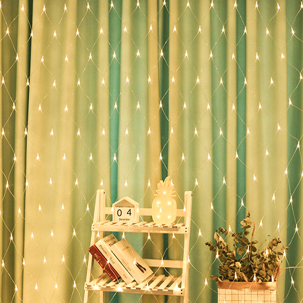 320LED Fairy Lights Net Mesh Curtain Cool white
