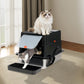 Pawz Stainless Steel Large Enclosed Cat Litter Box