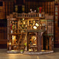Bo Peep Book Nook Kit DIY Vintage Library with Warm LED 3D Wooden Puzzle Walnut