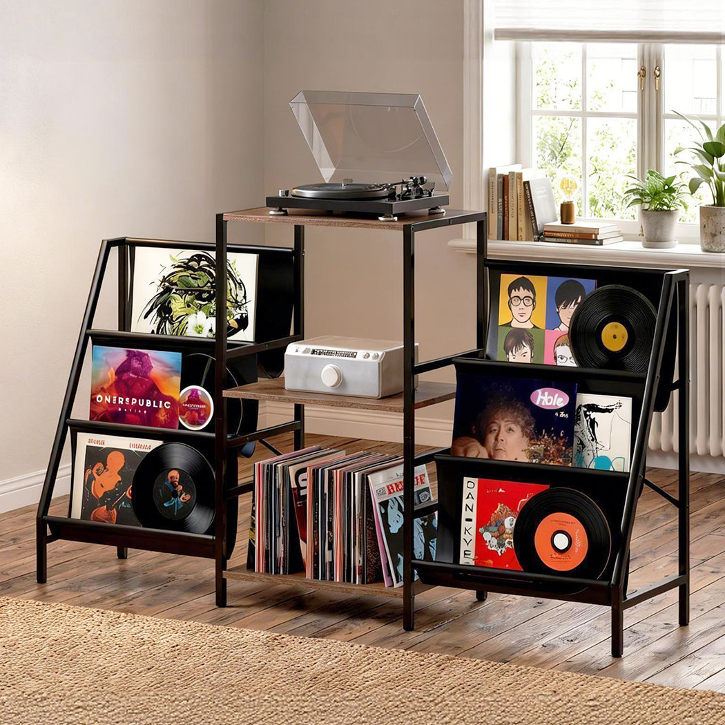 Levede Record Player Stand Vinyl Storage Up to 280 Albums Turntable Stand Shelf