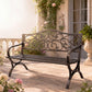 Levede Garden Bench Seat Outdoor Patio Park Lounge Backyard Chair Bronze 3 Seat