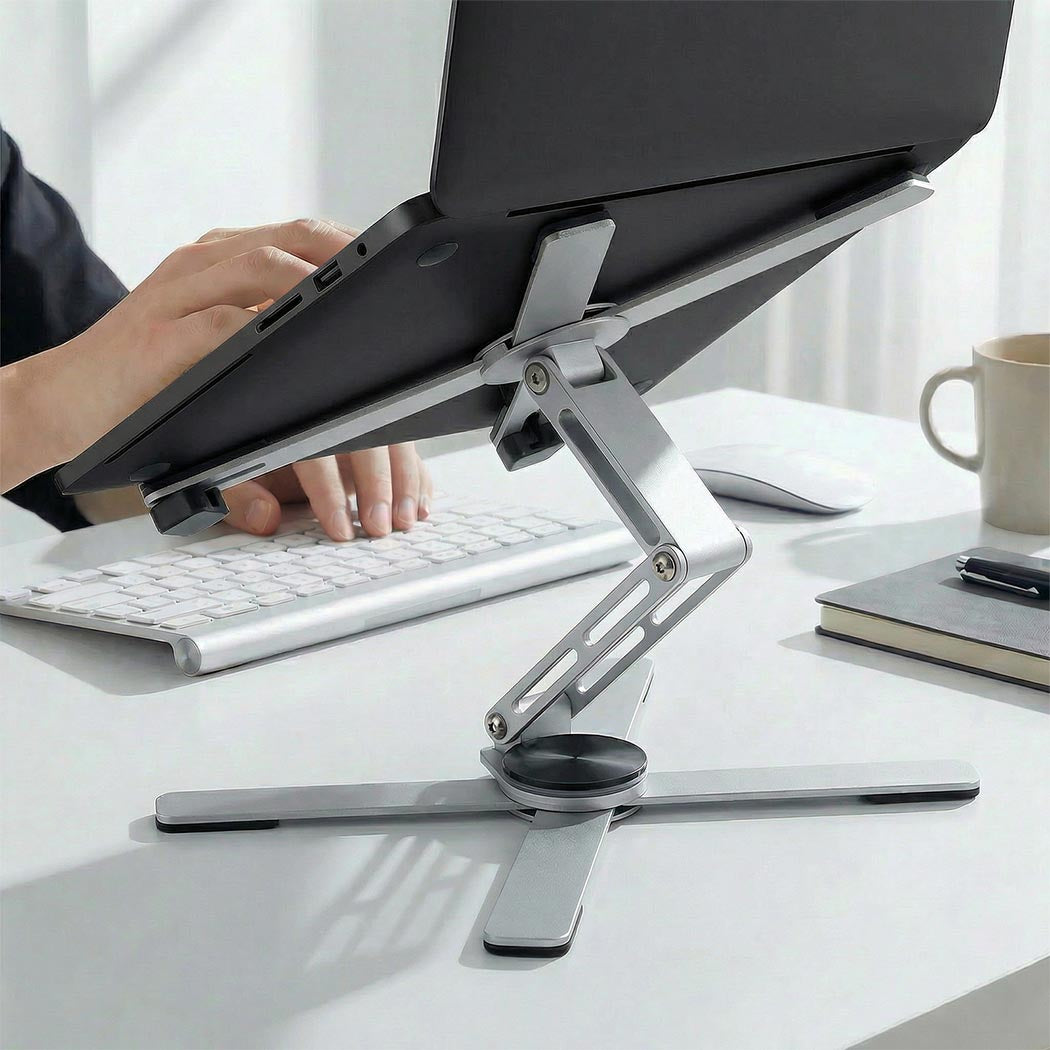 Levede Portable Laptop Stand 360 Rotating Bracket Foldable Aluminum Desk Riser