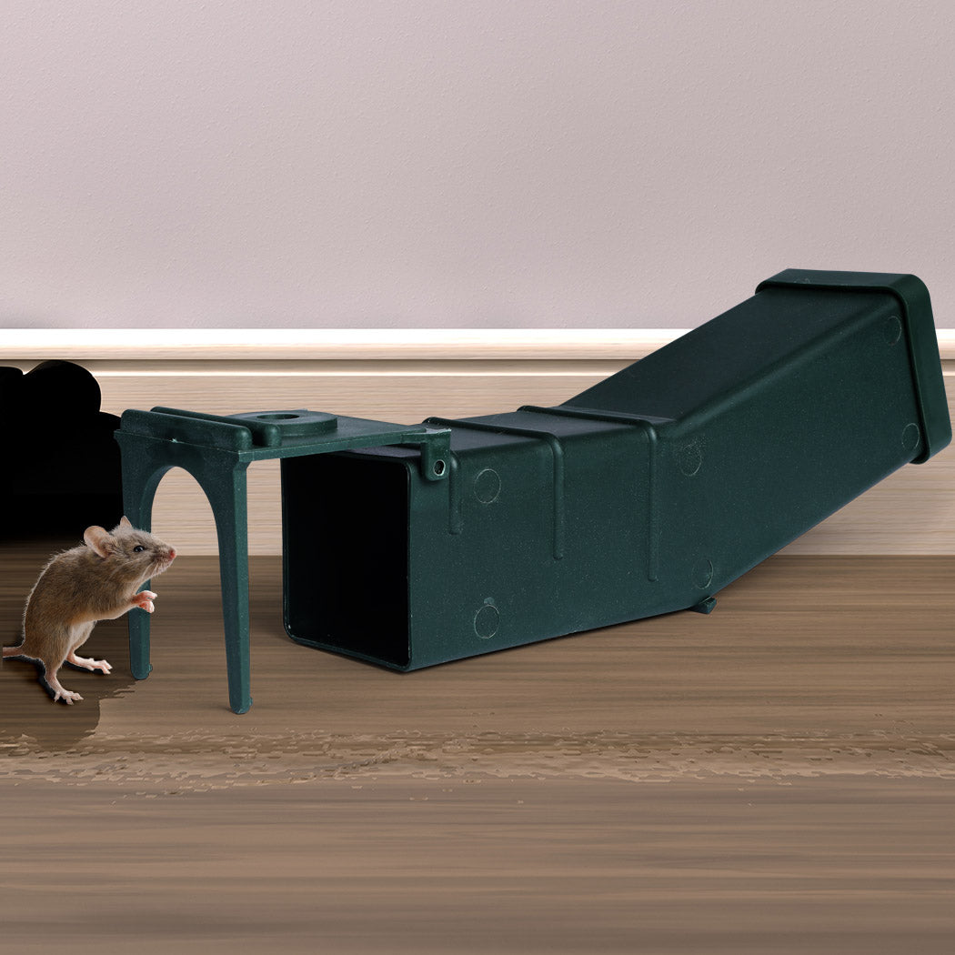 2x L Mouse Rat Trap Catch Capture Cage Green Large