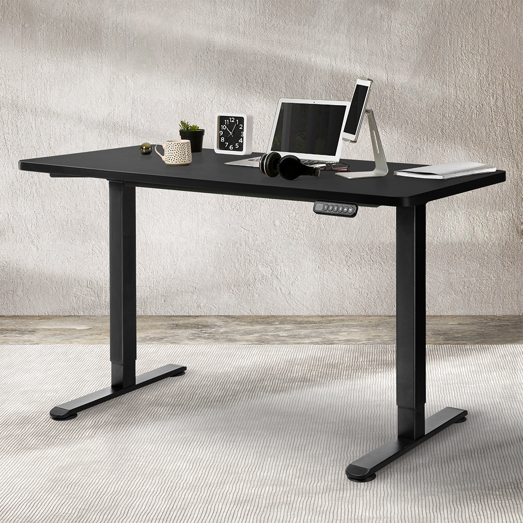 Levede Motorised Standing Desk Adjustable 140cm Black 1000x 1MM