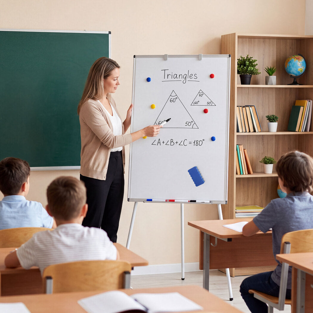 Levede Whiteboard Magnetic Adjustable Tripod Easel Dry Erase for Office White