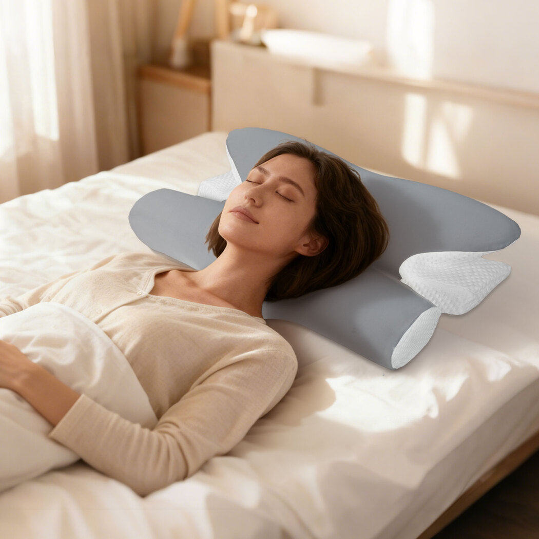 Dreamz Ergonomic Memory Foam Cervical Pillow Neck Shoulder Pain Relief Washable
