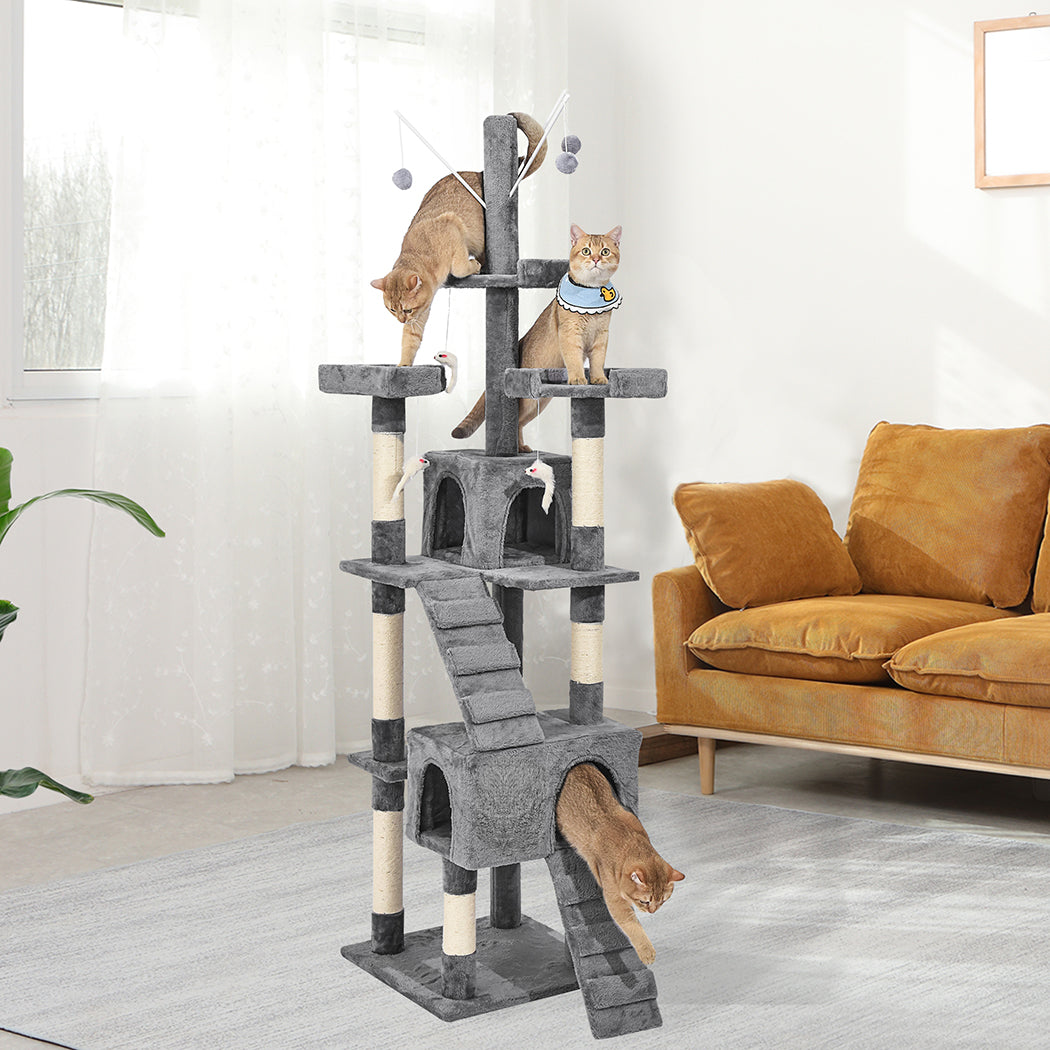 PaWz Cat Tree Scratching Post Scratcher Grey