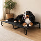 Pawz Elevated Dog Bed L Breathable Mesh Cooling for Indoor Outdoor Black