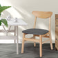 Levede 2xDining Chairs Kitchen Chair Nature Clear 2Pack