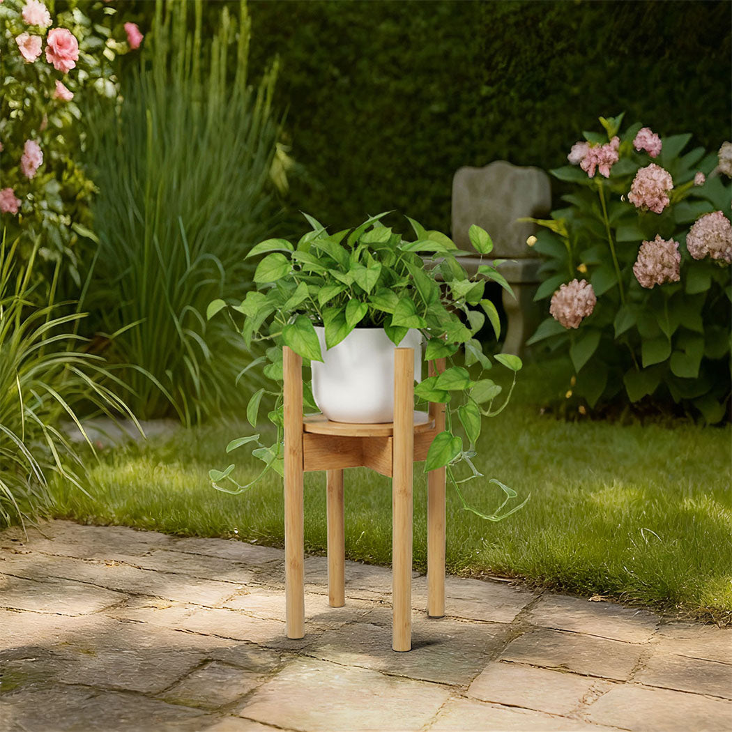 Levede Bamboo Adjustable Plant Stand Indoor Outdoor