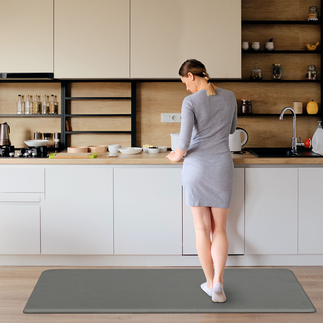 Marlow Kitchen Rug 2PCS Non Slip Anti Fatigue Mat Grey