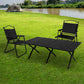 Levede Folding Camping Table Chair Set Black
