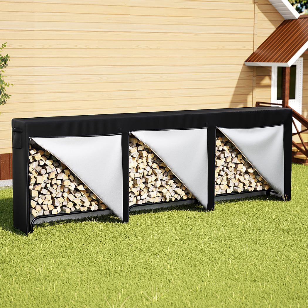 Moyasu Outdoor Firewood Rack Storage with Cover