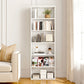 Levede 6 Tier Book Shelf Adjustable Shelves White
