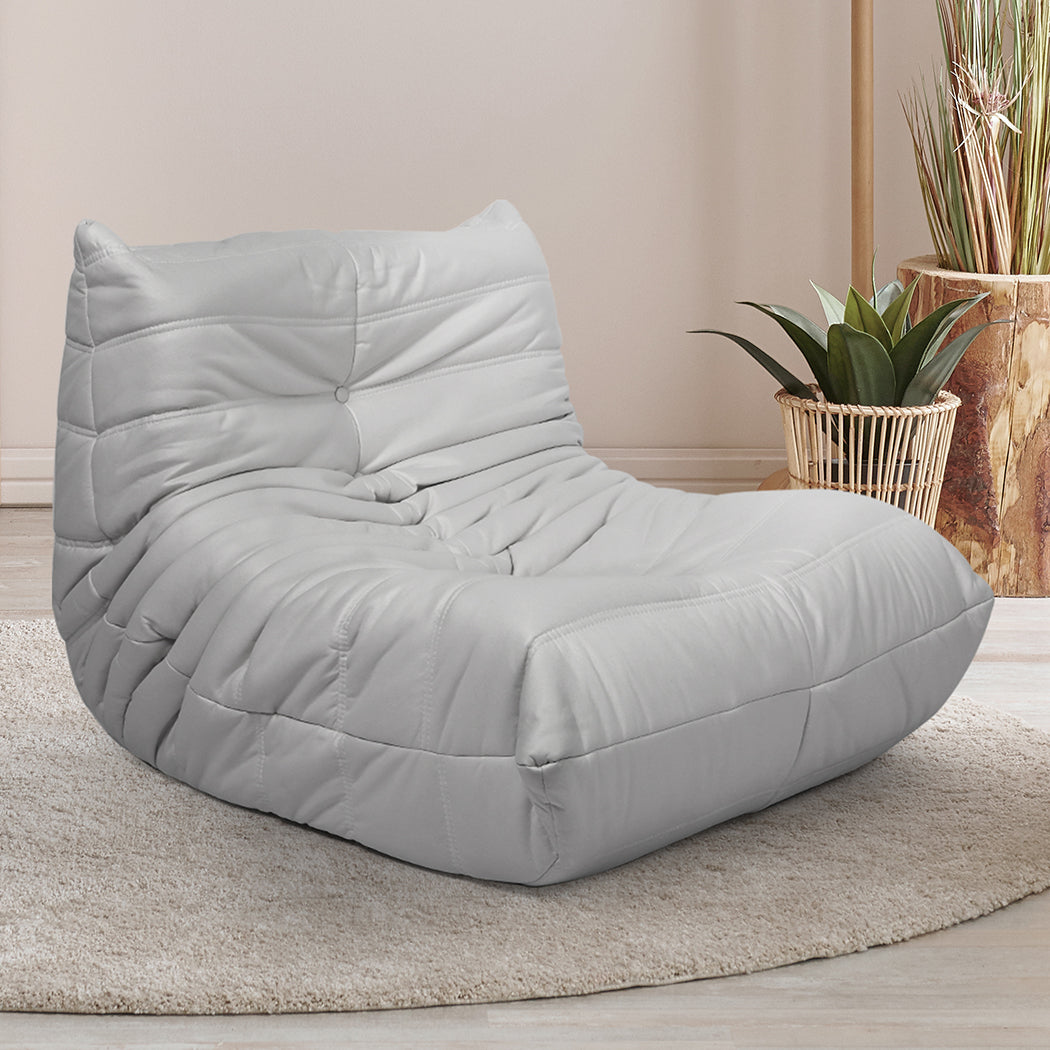 Levede Floor Chair Caterpillar Sofa Grey