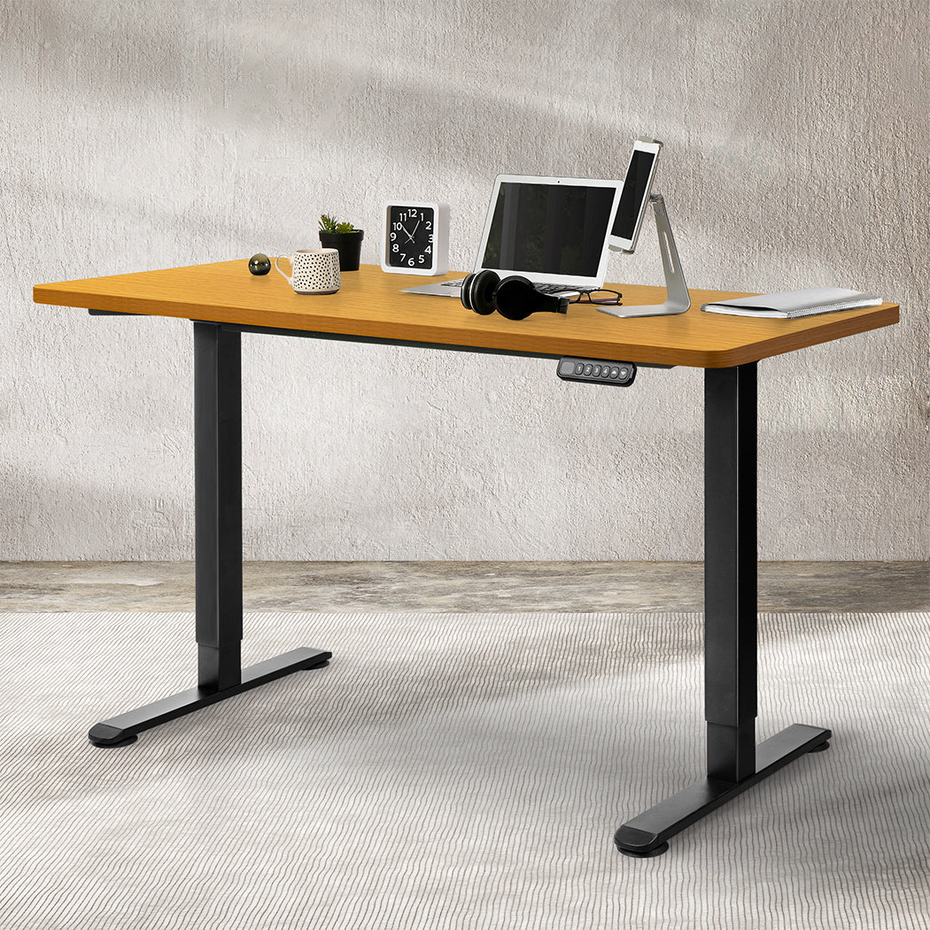 Levede Motorised Standing Desk Adjustable 120cm Natural 800x 1.5MM