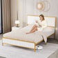 Levede Metal Bed Frame Under Bed Storage Queen Beige