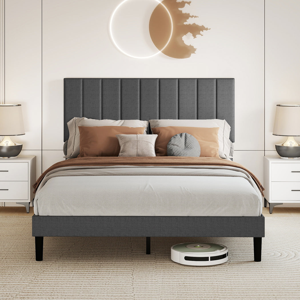 Levede Bed Frame Upholstered Platform Mattress Base Queen