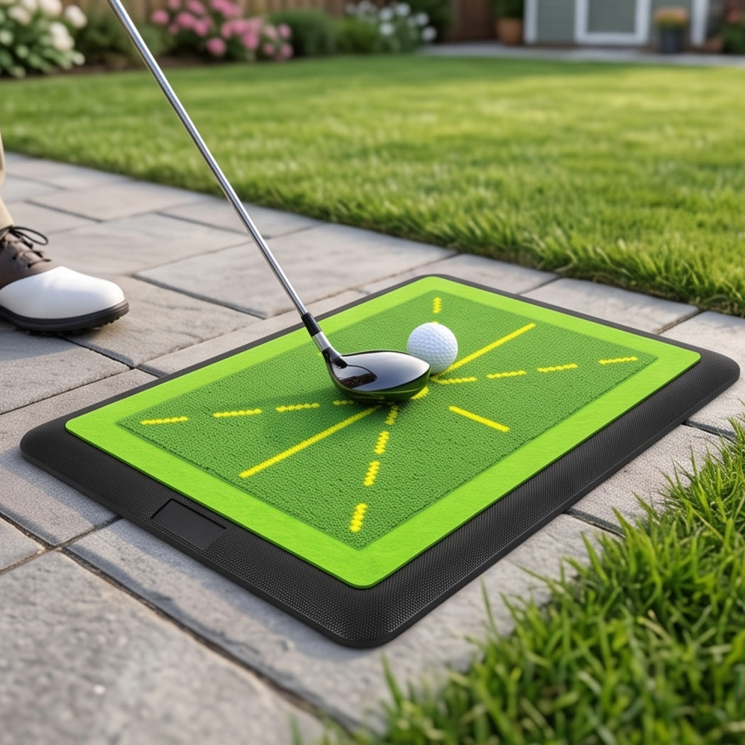 Centra Golf Hitting Mat Swing Path Feedback Rubber Base Indoor Practice Green