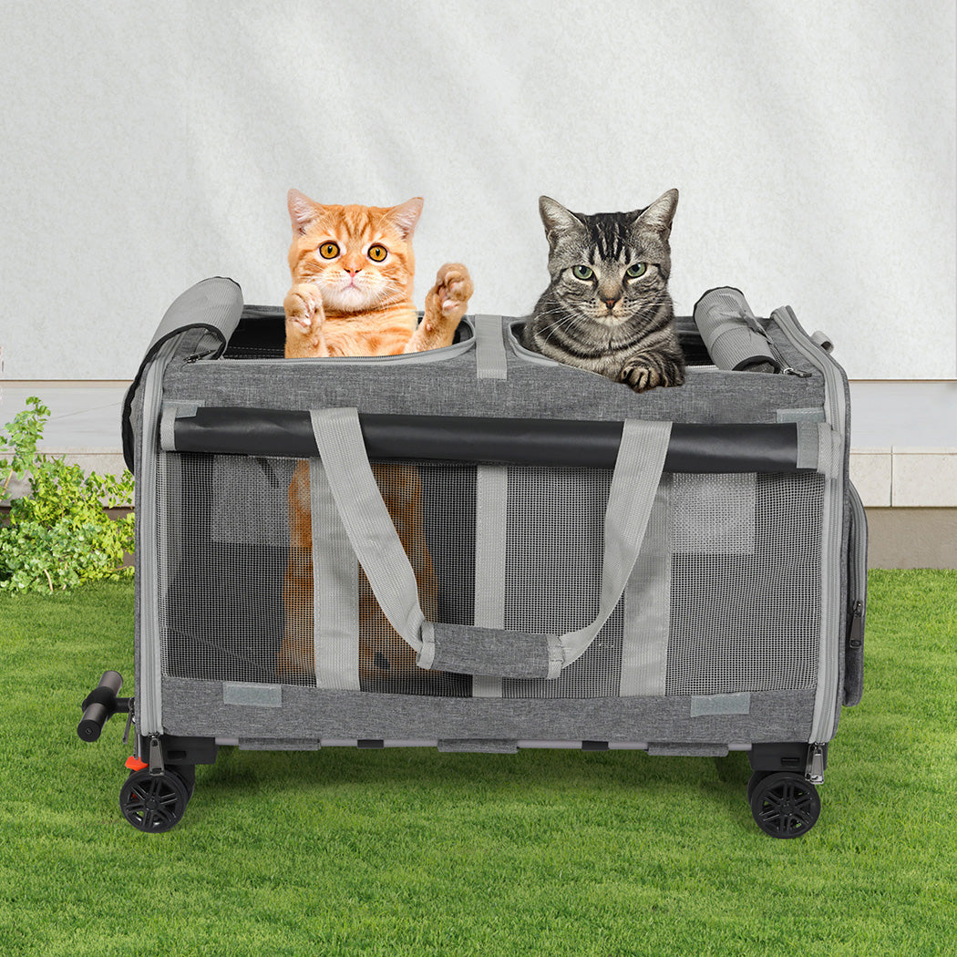Pawz Pet Carrier 4 Wheel Portable Rolling Foldable