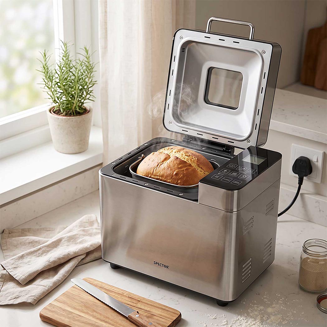 Spector Bread Maker Machine 25-In-1 15H Timer Smart Touch LCD for Home Baking