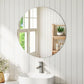 Yezi 50cm Round Wall Mirror Frameless Tempered Glass