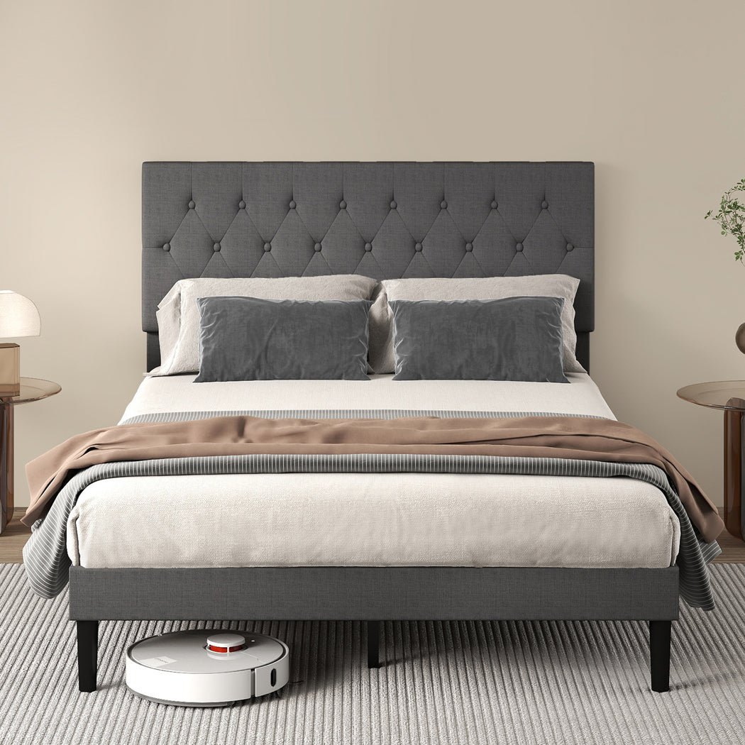 Levede Bed Frame Upholstered Platform Mattress Base Queen