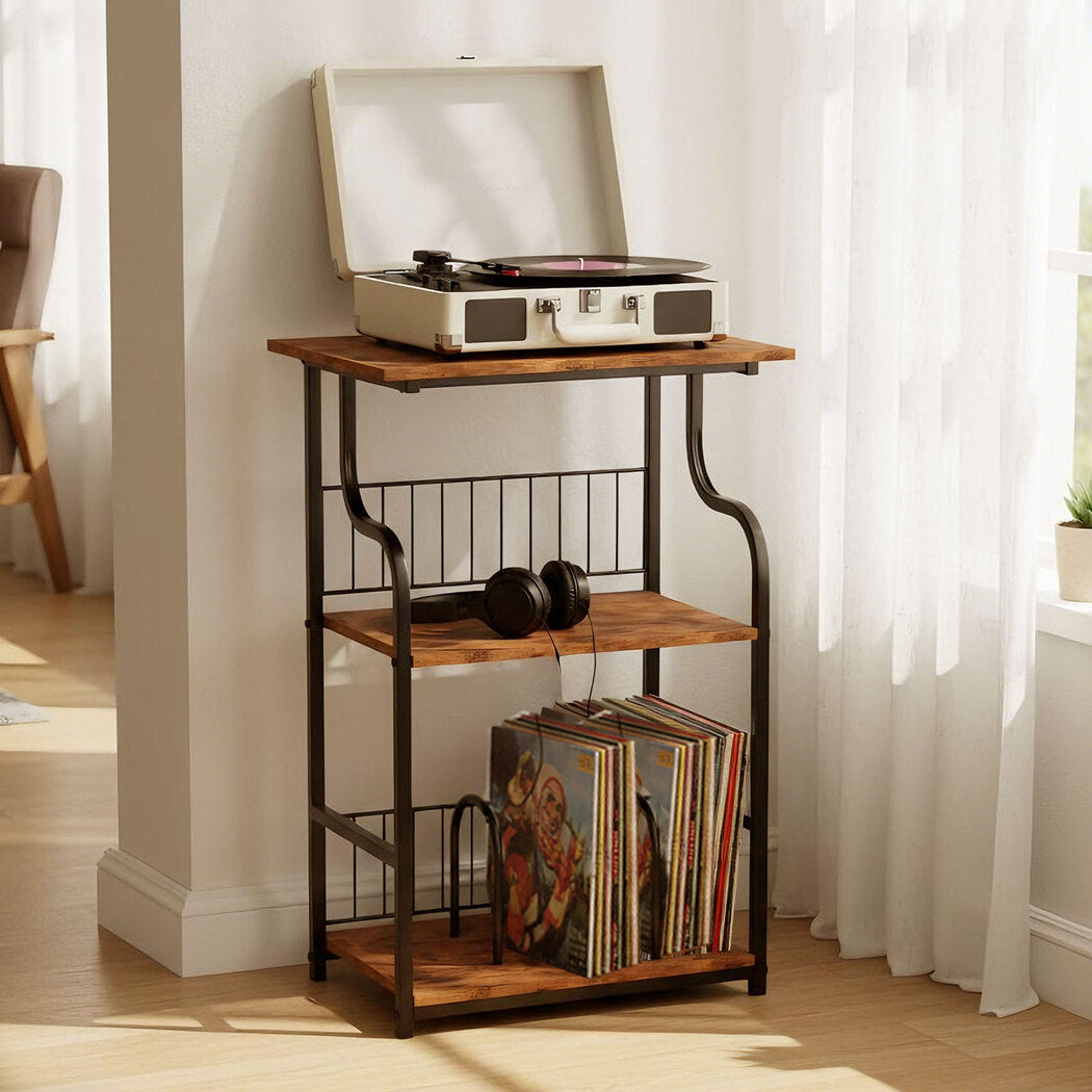Levede Side Table 3-Tier Storage Shelf Modern Table