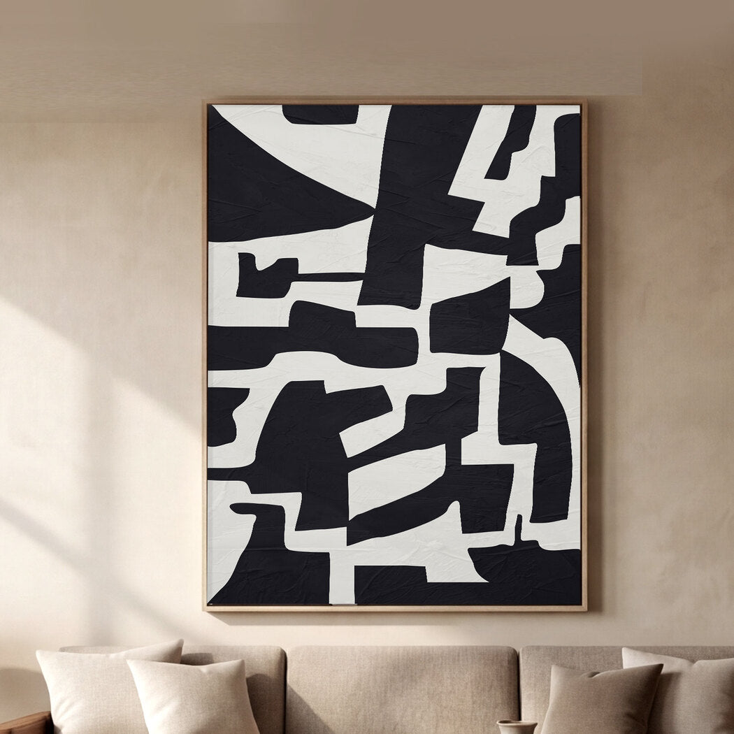 Yezi Modern Wall Art Canvas Abstract 80×120cm Framed Artwork Home Office Decor