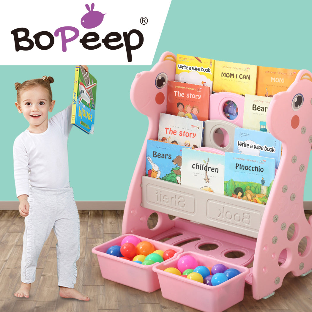 BoPeep Kids Bookshelf Bookcase Magazine Pink