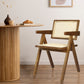 Levede 6x Walnut Wicker Armchair Dining Chair