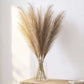 Santaco Pampas Grass Artificial 3Pcs 116cm Fluffy Faux Silk for Vase Brown