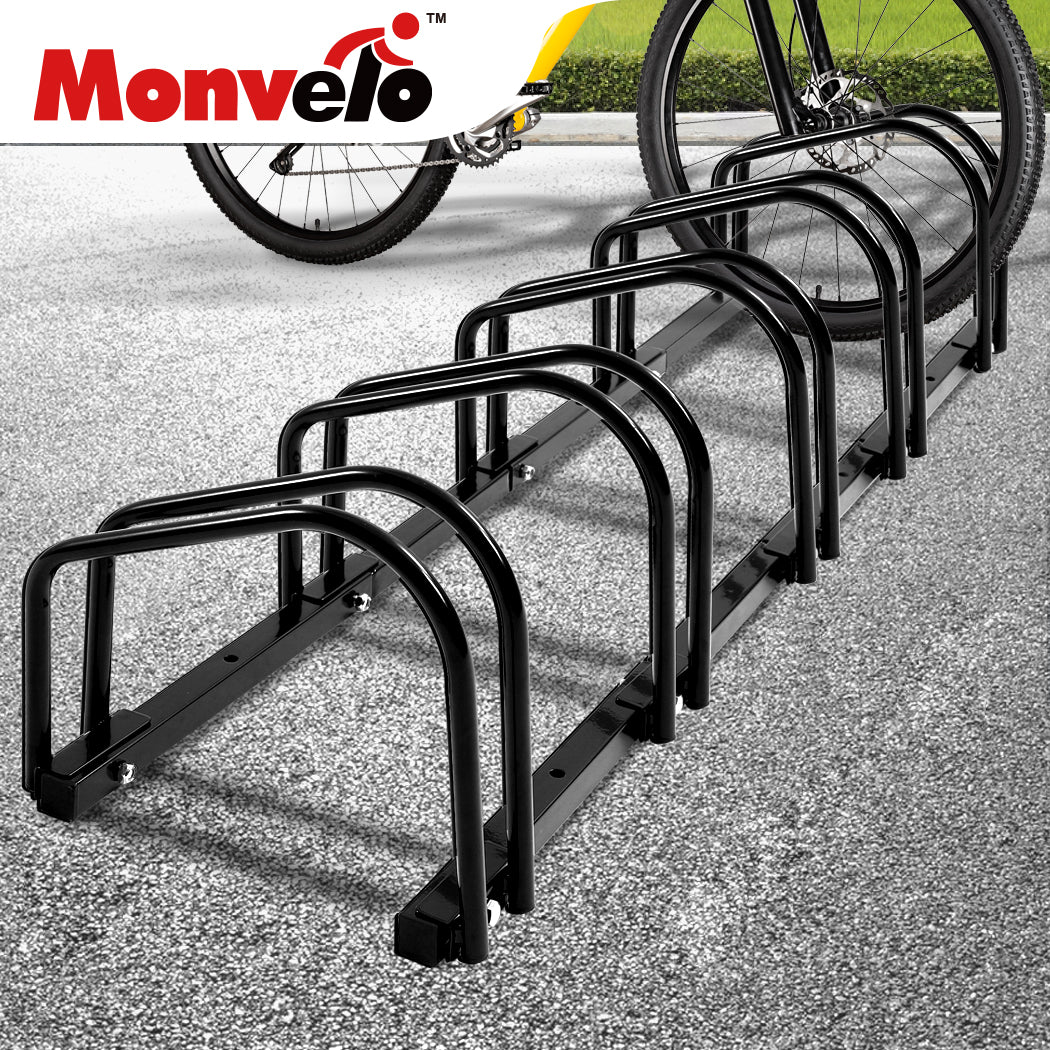 5 Bikes Stand Bicycle Bike Rack Floor