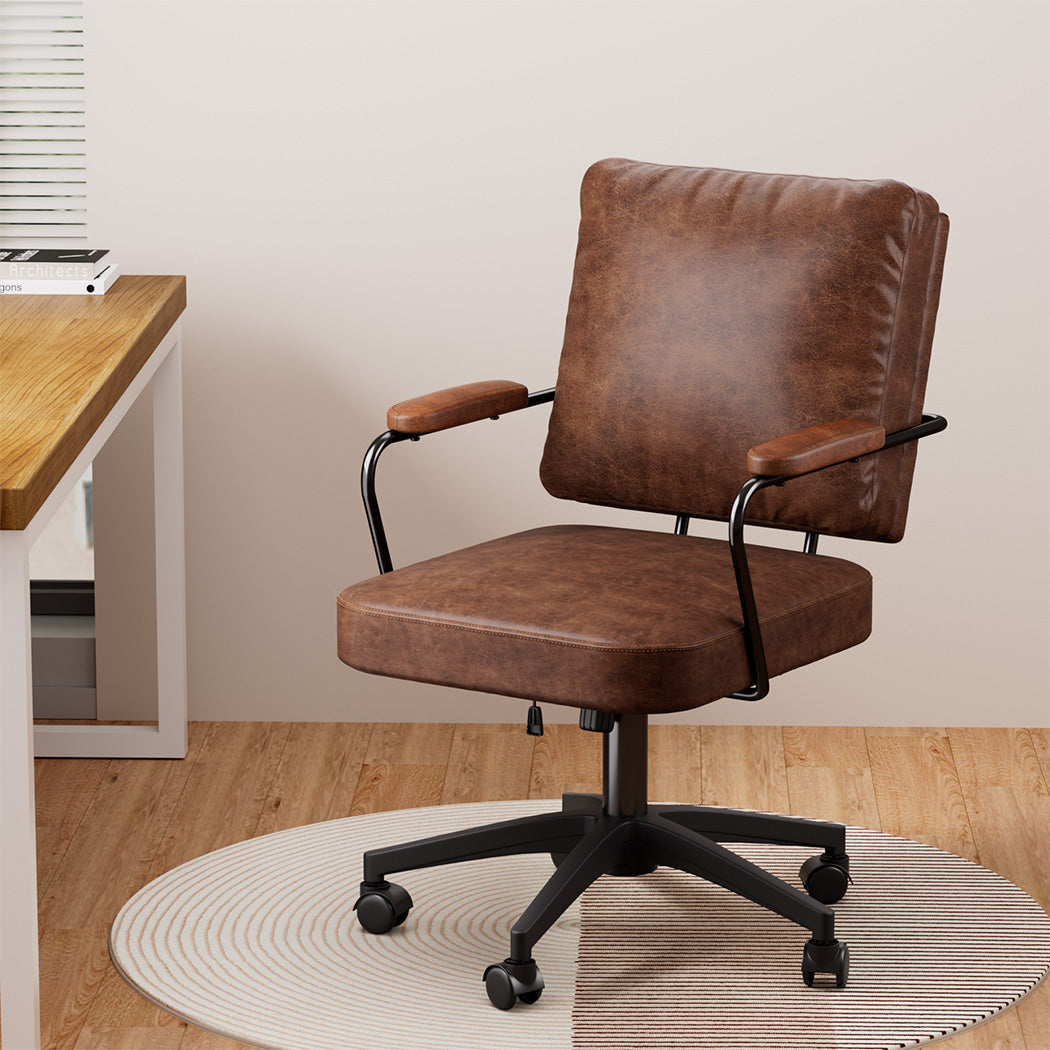 Levede Office Arm Chair Leather Executive Chairs