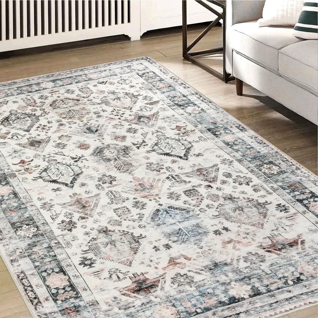 Marlow Floor Rug Vintage Short Pile Washable Carpet Soft Plush Non Slip 200x290