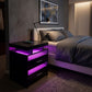 Levede Smart Bedside Table Charging Station Motion Sensor Modern Nightstand
