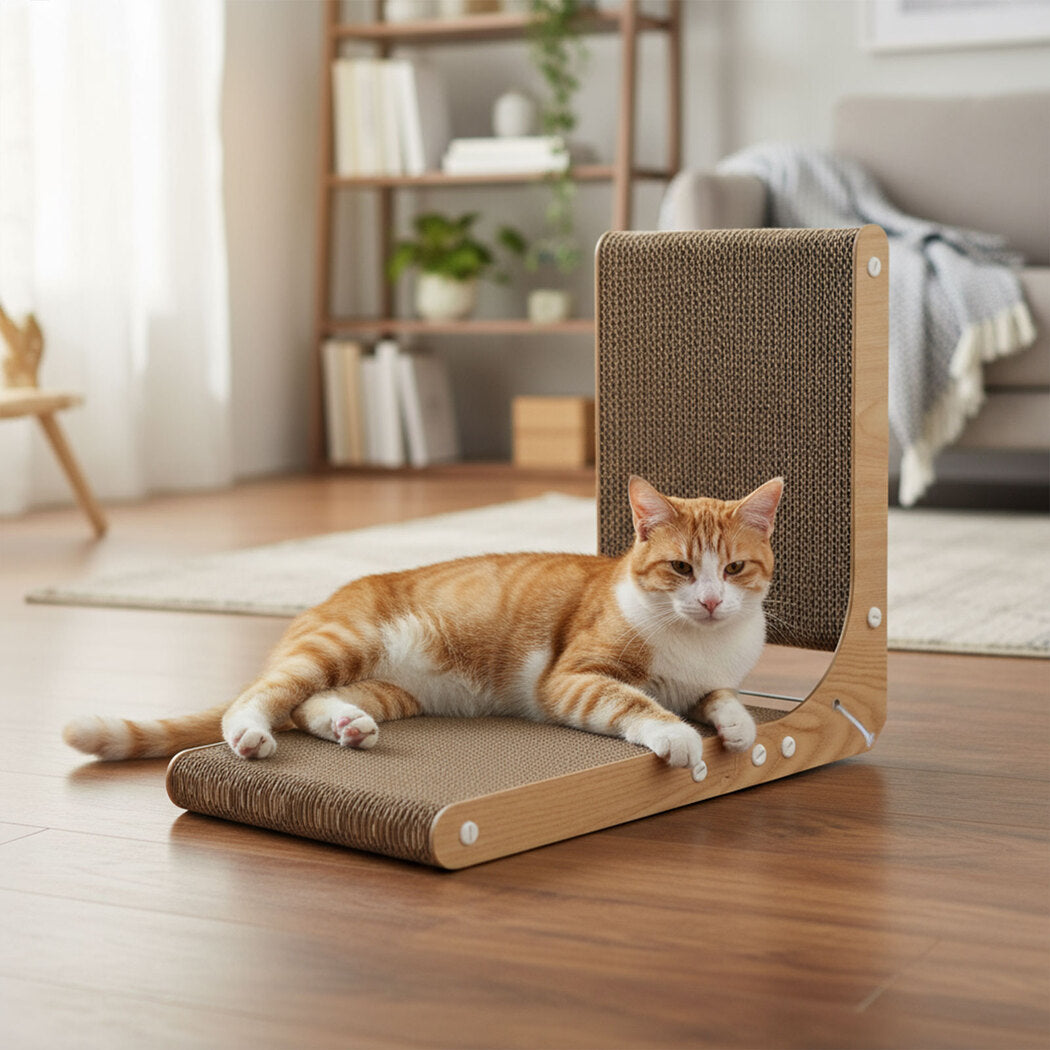 Pawz Cat L-Shaped Scratching Cardboard